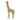 Standing Golden Giraffe Statue with Check Pattern
