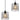 Linear pendant ceiling lamp Globo Lighting Tilly metal black E27 4L