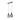Ceiling pendant lamp Lamkur Vincent steel white E27 H 105cm