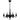 Chandelier Lemir Cereus 6xE14 steel/zamak matt black