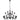 Aldex Roza 18L chandelier, D 85cm, cream/black/white