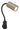Plugin wall lamp Globo Lighting Robby plastic black GU10