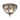 Outdoor ceiling light Kichler (KL-HALLERON-F-BU) Halleron brass, aluminium, clear seeded glass E14 3L