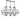 Lumina Deco Manhattan 8L chandelier E27, H 78cm