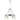 Chandelier Feiss (QN-LORAS6) Loras steel, clear seeded glass E27 6L