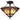Quoizel Cambridge 2L ceiling lamp tiffany glass E27, D 40cm